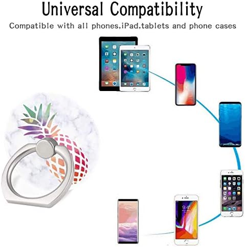 (3 опаковки) Притежателят на пръстена за мобилен телефон, Дръжка за пръстите и Поставка за мобилен телефон от Бял Мрамор с Розово