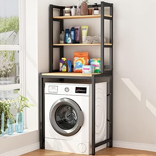 Рамки за съхранение на перални машини BKGDO, Подова Поставка над Тоалетна, 3-Слойная срок на пералната машина от Сгъсти стоманена тръба, Рафтове За съхранение на Перал