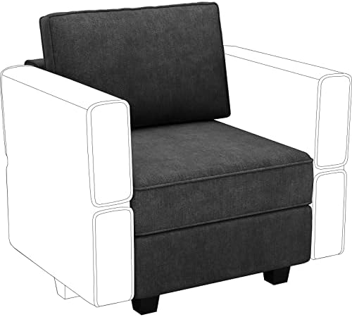 Модулна Секционни диван от плат Belffin Звено на седалката на дивана със Странично Сечение на Свободна Конфигурация Средната Тъмно