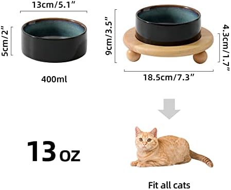 Керамична Купа Havniva за Котешки храна и вода повишен капацитет на Купата за Коте, Купа за котки висока мощност, А за котките (1