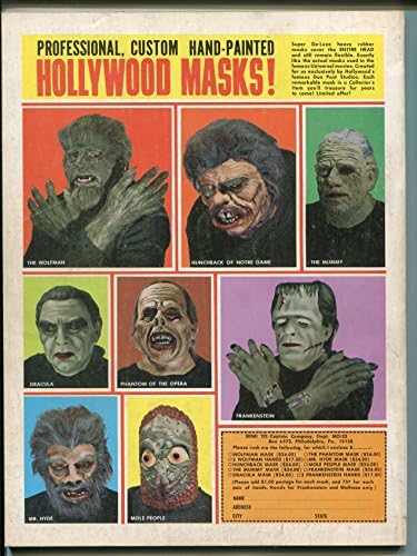 Известните чудовища на Страната филми #33 1965-Корица на Рон Коббса-Уилям Касъл-Квазимодо-FN