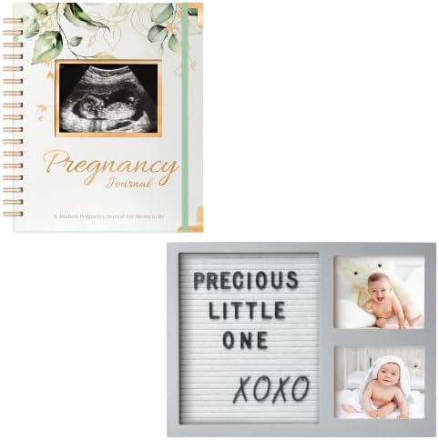 KeaBabies Inspire: Дневник на бременността на паметта и Фетровая дъска за писма В паметта на едно дете - Книга за бременни в твърди корици на 90 страници - Рамка за снимки на б?