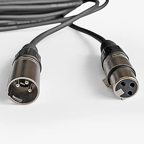 10 комплекта от 20-футови XLR-кабели от AxcessAbles | на Малкия бизнес в САЩ | Микрофон кабел XLR за мъже и XLR за жени | 3-Контактни
