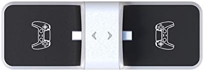 Зарядно Устройство за контролер YNNG PS5, док-станция за Бързо Двойно зареждане с USB слот за аксесоари PS5 DualSense със Силиконов