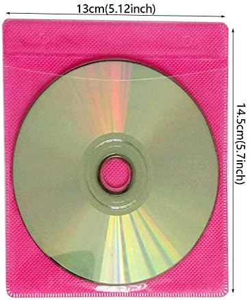Втулки за CD/DVD/BluRay HAPLIVES, Двупосочен Взаимозаменяеми Пластмасова подложка за папки за съхранение на CD и DVD, 100 опаковки (Бял)