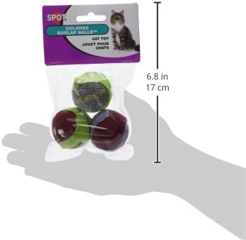 Етични Играчки за котки с топки от Зебло Различни цветове, 3 опаковки