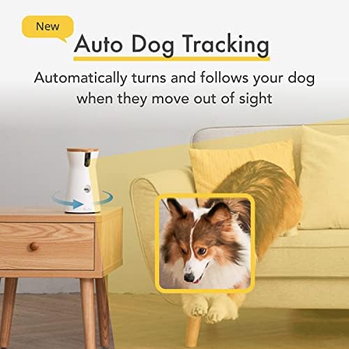 Камера за кучета Furbo 360 °: [Ново] Широка камера за домашни любимци със завъртане на 360 °, възможност части от поредицата екстри, цветен нощно виждане, канче 1080p HD, двупо?