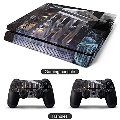 Стикер върху кожата игрова конзола PS4 Slim защитно покритие the haunted Mansion конзола PS4 Slim и 2 ЕЛЕМЕНТА защитен стикер върху