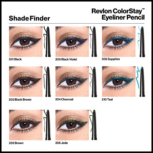 Молив-очна линия от Revlon ColorStay Eye Makeup с вградена острилка ви, Водоустойчиви, Устойчиви на размазыванию, Издръжлив, с ультратонким