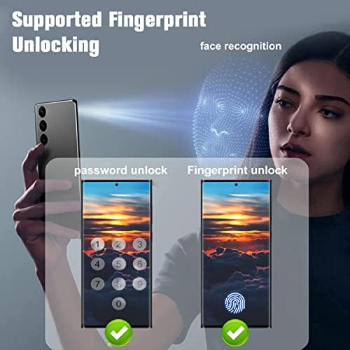 [1 + 2] Защитно фолио за екран неприкосновеността на личния живот и на обектива на камерата на Samsung Galaxy S22 Ultra 5G от закалено