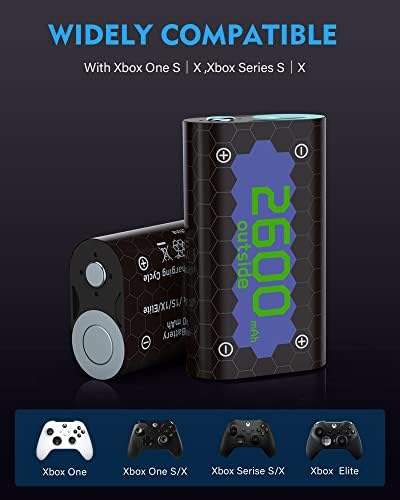 Акумулаторна батерия TUNROP за Xbox One/Xbox Series X|S 2 батерия за контролера на Xbox one капацитет 2600 mah, Акумулаторни Батерии