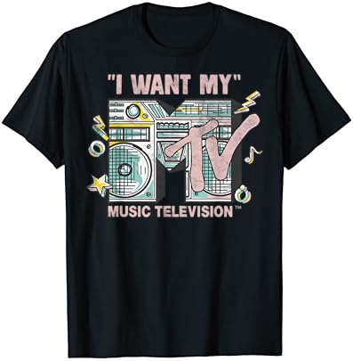 MTV искам Си ретро Тениска с изображение на Бумбокса