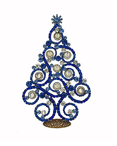 Стилна Коледна елха (Синята), Луксозно украсата на коледното плотове елочным орнаменти