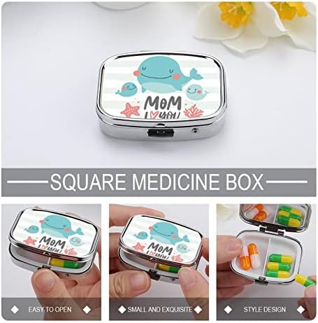 Кутия-Органайзер за хапчета Делфин Контейнер За Таблетки Преносим Калъф За Дневни Таблетки Притежател на Кутия За Съхранение на
