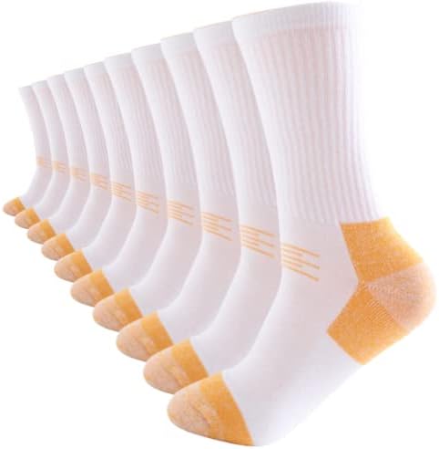 Eiyebisi Мъжки Спортни Чорапи за екипажа на Стойност 10 пенса, Мъжки Ежедневни Чорапи на Подушечках, Абсорбиращи Влагата Работни
