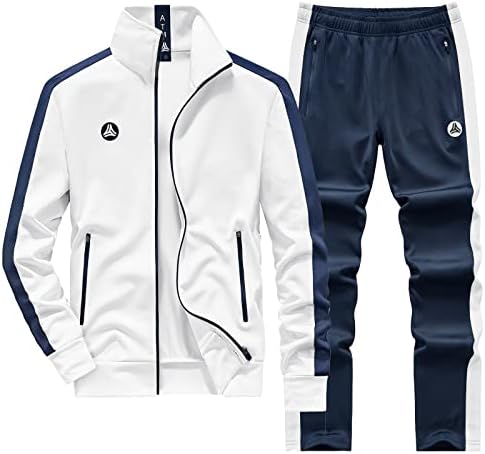 Мъжки спортни костюми ANOTWENER, 2 броя, яка стойка, Дълъг Ръкав, Два Странични джоба, Яке и Спортни Панталони