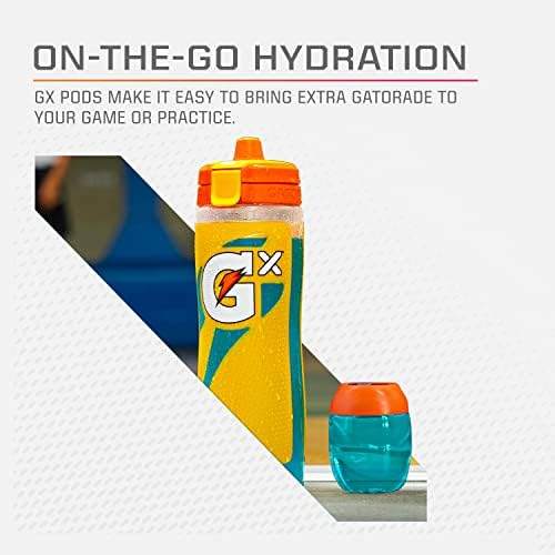 Система за овлажняване на Gatorade Gx, Нескользящие бутилка за изстискване Gx и капсули за концентрат спортна напитка Gx, 16 парчета