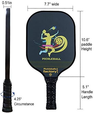 Лопатка за пиклбола Kacezugi Комплект от 2 топки за пиклбола, Определени плешки за пиклбола, оборудване за пиклбола, Ракета Sporting Spirit с удобни меки захватами-Подарък за А